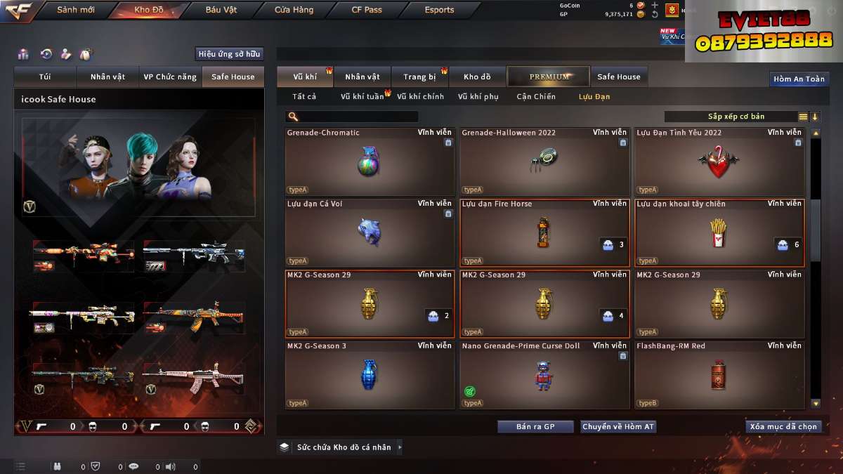 shop acc cf uy tin gia re